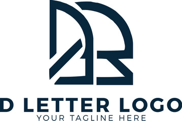 Simple design D letter logo vector template. AI generative. - obrazy, fototapety, plakaty