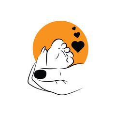 Mama, Mother's T-shirt design, Lettering design for greeting banners, Modern calligraphy, Cards and Posters, Mugs, Notebooks, white background,  EPS 10.