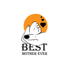 Mama, Mother's T-shirt design, Lettering design for greeting banners, Modern calligraphy, Cards and Posters, Mugs, Notebooks, white background,  EPS 10.