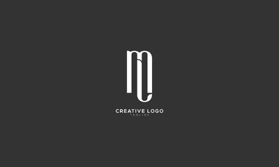 ML LM Abstract initial monogram letter alphabet logo design