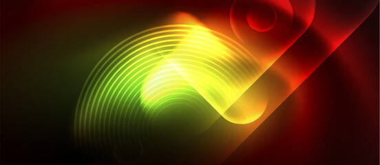 Neon magic light design. Vector Illustration For Wallpaper, Banner, Background, Card, Book Illustration, landing page