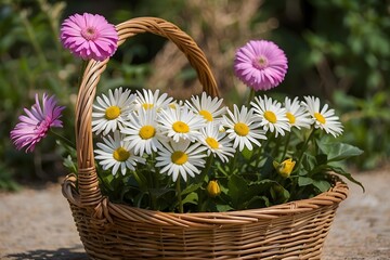 Flower's in basket 