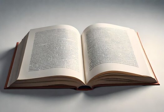 open book with blank pages, depicted in a clean cut-out style,