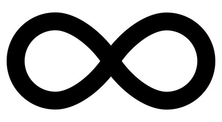 Infinity symbol isolated on white background - obrazy, fototapety, plakaty