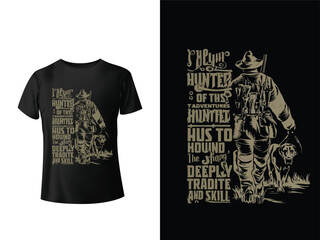 Hunting T shirt Design  and Hunting vector, Hunting T shirt Design Template