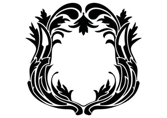 Art Nouveau Frame Graphic Accents, vector illustration, vintage elements	
