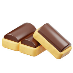 Chocolate Bar Cookies 3D Icon