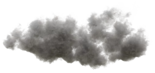 Fotobehang Cumulus and fluffy cloud shape with isolated on transparent background - PNG file, 3D rendering illustration, Clip art, cut out and sky elements © EcoSpace