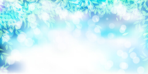 新緑　葉　和柄　背景