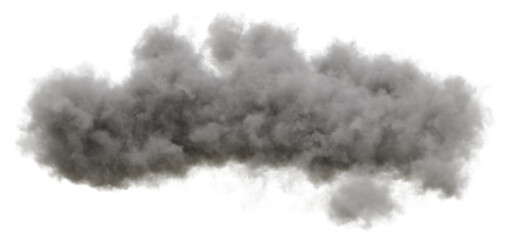 Cumulus and fluffy cloud shape with isolated on transparent background - PNG file, 3D rendering illustration, Clip art, cut out and sky elements