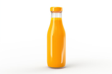 bottle of orange juice isolated on transparent or white background, png