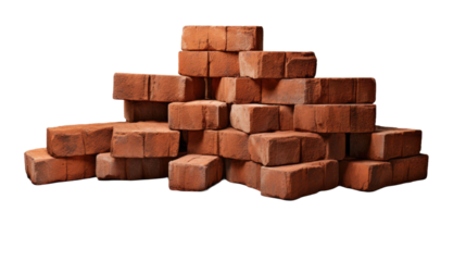 Brick isolated on transparent a white background
