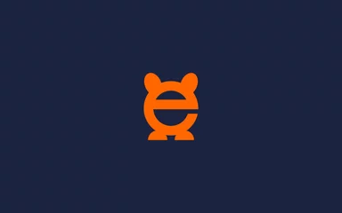 Fotobehang letter e with teddy bear logo icon design vector design template inspiration © Dar Wan 