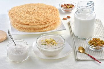 Pheni, Lachha or fried vermicelli is a healthy cereal. It is made by wheat flour and Desi Ghee and use with warm milk, sugar and nuts.
