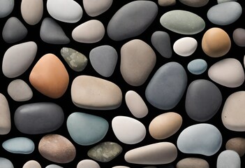 Fototapeta na wymiar river stones presented as a PNG file with isolated cutout objects on a transparent background