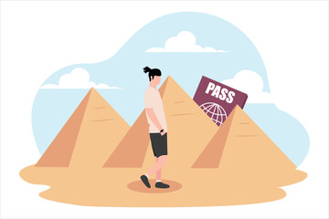 Traveling People Flat Illustration Design