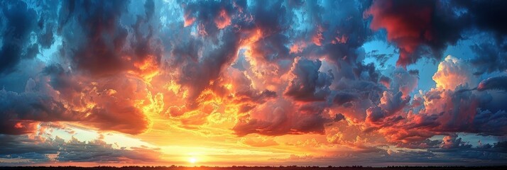 Golden Sunrise Clouds, Background Banner HD