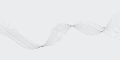 Fototapeta premium Abstract wave element for design. Digital frequency track equalizer. Stylized line art background. Vector illustration. Wave with lines created using blend tool. Curved wavy line, smooth stripe.