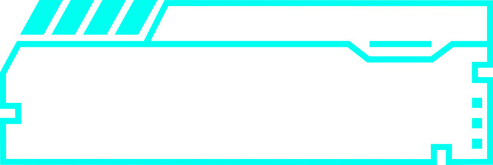 Futuristic tech frame decoration