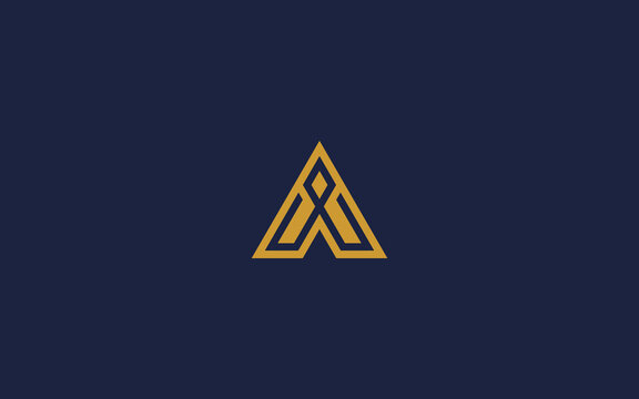 letter aa with triangle logo icon design vector design template inspiration