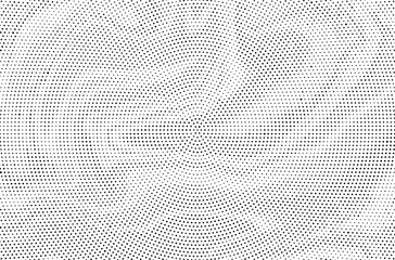 Abstract halftone black and white psychedelic seamless marble pattern with hallucination swirls. Vector liquid monochrome acrylic texture. Flow art. Tie dye simple artistic effect.	