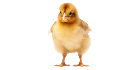 Cute little chicken isolated on a white background