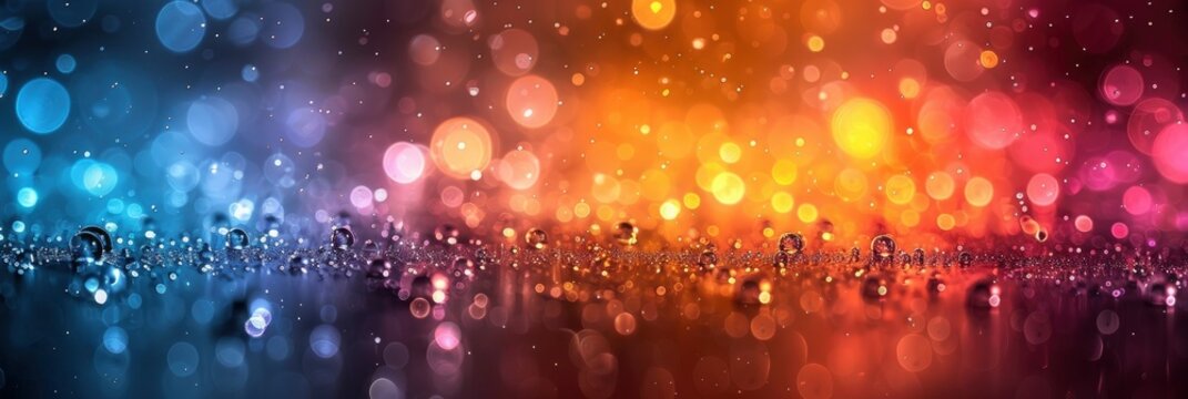 Multicolored Rainbow Large Bokeh Effect, Background Banner HD