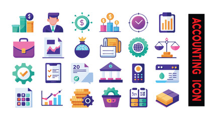 Set of business and finance  icons . Business and finance icon pack  vector 