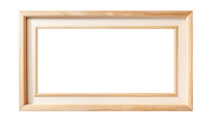 Vintage picture frame, wood plated, white background, clipping path included