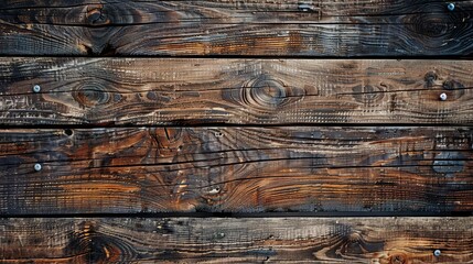 Rustic Old Brown Wood Texture Background, Top View