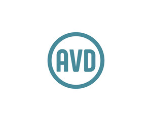 AVD logo design vector template