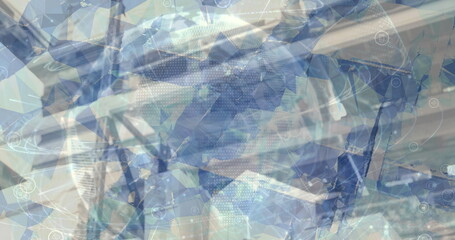 Image of globe with digital icons over blurred background