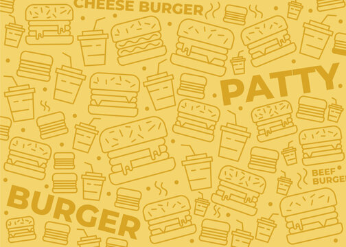Burger pattern or background design