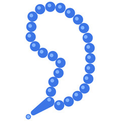 Blue Prayer Beads