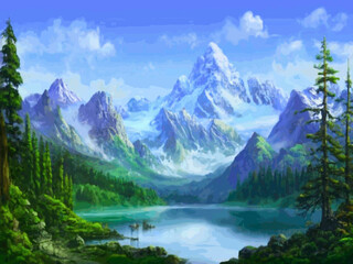 Fototapeta na wymiar the mountain Background Autumnal scenery with a panoramic mountain view 