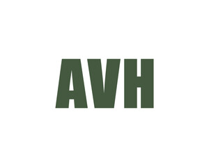 AVH logo design vector template