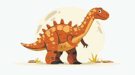 Hand drawn dinosaur egg flat icon. Vector illustraton