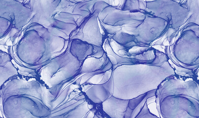 Purple alcohol ink looks like ink dripping into water. Beautiful shine. Beautiful abstract ink flow art with translucent background.