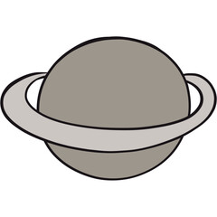 The illustration of an asteroid