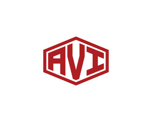 AVI logo design vector template