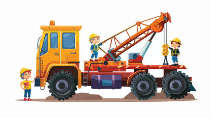 Illustration cartoon vector full color of industrious