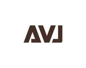 Obraz premium AVJ logo design vector template