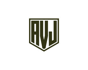 AVJ logo design vector template
