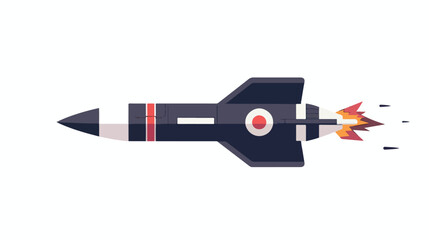 Nuclear missile icon. Vector illustration