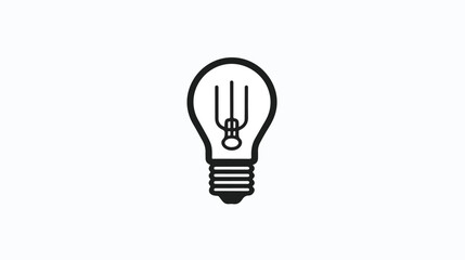 Light Bulb line icon vector.  silhouette icon  