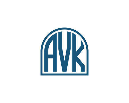 AVK logo design vector template
