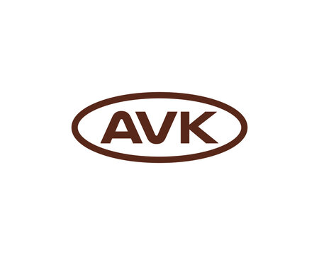 AVK logo design vector template