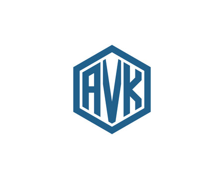AVK logo design vector template