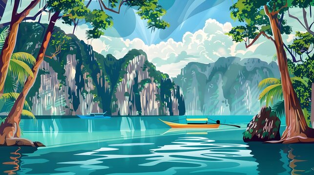 travel philippine archipelago philippines illustration tropical palawan, island tourism, asia water travel philippine archipelago philippines