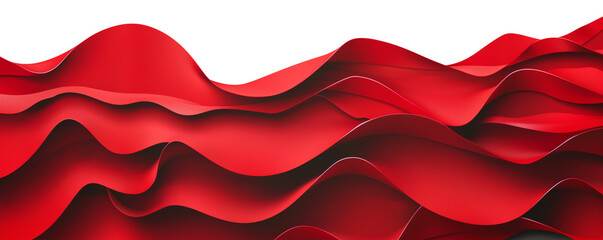 Fototapeta premium isolated long red banner label, blank banner 